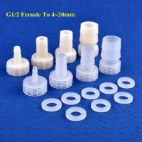 5~200pcs G1/2 Female Thread 4~20mm PP Pagoda Connectors Irrigation System Water Pipe Hose Joints Aquarium Tank Air Pump Fittings