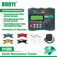 DUOYI DY4300 Digital Earth Tester Ground Resistance Megameter Meg-ohmmeter Soil Resistivity Component Tester 0~20.99kΩ