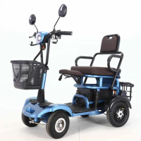 48V 350W Electric Scooter Tricycle for Old Man Elderly Headlight 36V Trike Motorcycle 1000cc Reverse Electric 10k Watts Trike