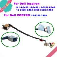 1-5Pcs Portatil Dc Power Jack Cabo Conector Para For Dell Inspiron 14 5468 i5468 P64G 14-5455 15-5558 15-3558 14-3458 5458 3552