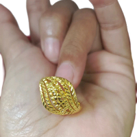 Perhiasan cincin lapis emas 24k persisi emas asli