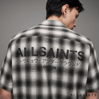 【ALLSAINTS】UNDERGROUND 格紋短袖襯衫Off White MS253Z(舒適版型)