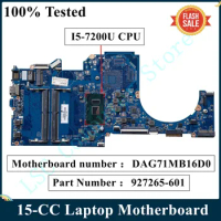 LSC Refurbished For HP Pavilion 15-CC Laptop Motherboard With I5-7200U CPU 927265-601 927265-001 DAG71MB16D0 DDR4 MB