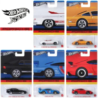 Original Hot Wheels Car Porsche Series Toys for Boy 1/64 Diecast Vehicle Porsche 356 Speedster 911 944 Turbo 718 Cayman GT4 Gift