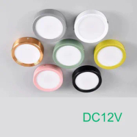 DC12V led downlight ceiling light 3W 5W 7W 9W 12W ultra-thin surface mount no driver LED ceiling light indoor lighting