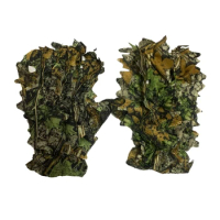 2022 New 1 Pair 3D Camouflage Gloves Hunting Airsoft Sniper Real Tree Leaf Effect Camo