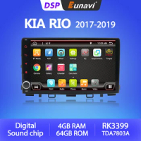 Eunavi 1 Din android 10 Car Radio GPS For KIA RIO 2017 2018 2019 Auto Multimedia Player Navigation Autoradio 1din RK3399 PX6