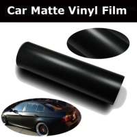 Size:1.52*30m/Roll Black Matte Car Wrap Vinyl Film Matte Black Vinyl Wrap Matt Black Wrap Air Free Vehicle Wraps