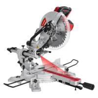 LUXTER 1800W 255mm(10 inch) Compound Sliding Miter saw Single Bevel With Mitre Saw For Woodworking And Aluminium Cutting