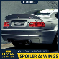 Rear Trunk Spoiler For BMW E46 Coupe Sedan M3 2Door 4 Door 1998 - 2006 Boot Lip Wing Spoiler Carbon Fiber / Gloss Black / Primer