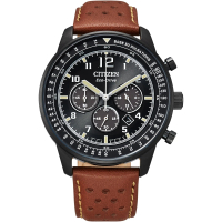 【CITIZEN 星辰】飛行時尚光動能計時腕錶44mm(CA4505-12E)