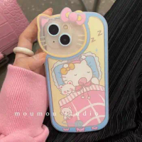 Kawaii Sanrio Iphone Case Hello Kittys Cartoon Cute Anime Iphone Case Soft Silicone Apple Iphone14Promax 13 12 11 Xr Girls Gift