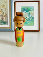 日本昭和 鄉土玩具 kokeshi可愛木芥子木偶人形裝飾置物