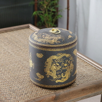 逸峰紫砂茶葉罐小中大存茶罐一斤裝家用陶瓷密封罐防潮普洱紅茶