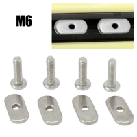 Slider Nut Track Nut Kayak Canoe Silver Accessories Stainless Steel Screw Track Slider Nut High Quality Water Sports