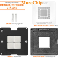 Amaoe RTX2080 2070 2060 GTX1660 Reball Set GPU IC Chip Solder Plate Location Platform Magnet Base BGA Stencil N18E Weld Solder