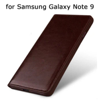 Classic Flip Phone Case for Samsung Galaxy Note 9 Luxury Handmade Genuine Leather Cases Cover for Samsung Galaxy Note 9 SM-N9600