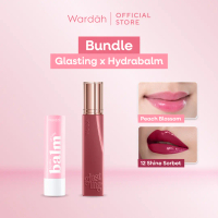 [BUNDLE] WARDAH Paket Hydrabalm Lip Care Peach Blossom 4 g + Glasting Liquid Lip / Matte Lip Cream -