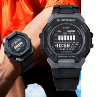 【CASIO 卡西歐】G-SHOCK 自然色調 跑步訓練 時尚黑 舒適運動手錶(GBD-300-1)