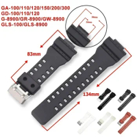 Strap for Casio G-Shock GA-100/110/120/140/200/400/700 800 GD-100/110/120 G-8900 GLS-100 Replace Sil