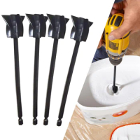 4pcs Mixing Plastic Paddle Replace Resin Mixer Drill Attachment Paint Epoxy Resin Mud Power Mixer Rod Putty Cement Drill Tool