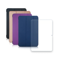 【VXTRA】小米平板Pad 7/7 Pro 經典皮紋三折皮套+9H鋼化玻璃貼(合購價)