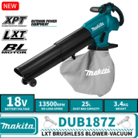 Makita DUB187Z LXT Brushless Cordless Blower Vacuum 18V Lithium Power Tools Vacuum cleaner, crusher, blowing