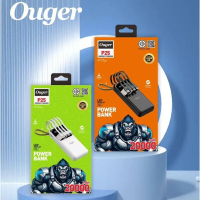 Ouger แบตสำรอง 20000mAh มีจอLEDบอกสถานะ พร้อมสายชาร์จในตัว มีมอก. powerbank