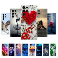 For Samsung Galaxy S23 Ultra Case Flower Printed Bumper Soft Back Cover For Samsung S23 S23Ultra S23 Plus S23+ Phone Cases Coque