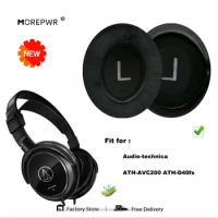 Morepwr New Upgrade Replacement Ear Pads for Audio-technica ATH-AVC200 ATH-D40fs Headset Parts Leather Cushion Earmuff Earphone