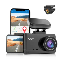 Wolfbox D07 Gps Front And Rear Dual Mirror Camera Dashcam Wifi 4k Car Video Recorder Black Box Dash Cam