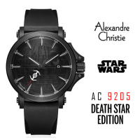 Jam Tangan Pria Alexandre Christie AC 9205 Full Black The Death Star Wars Limited Edition Original D