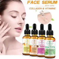 1Pcs Natural Plant Essence Liquid Moisturizing Face Serum Aloe Vera Carrot Stock Solution Hydrating Skin Care Fade Fine Lines