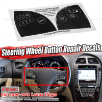 Car Steering Wheel Button Stickers FOR LEXUS ES350 2007-2012 Steering Wheel Button Repair Decals Interior Accessories
