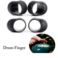 8Set Hard Tongue Drum Finger Set Forget Worry Drum Lotus Drum Finger Set Kong Ling Drum Finger Covers Black