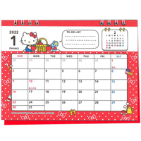 小禮堂 Hello Kitty 2022線圈桌曆 (紅色款)