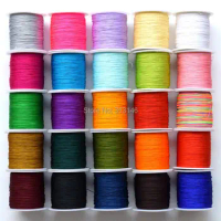 Wholesale 150M/Spool Thin 0.5MM Mix Color Nylon Black Chinese Knotting Macrame Cord Braided DIY Beading Shamballa String Thread