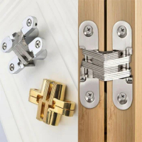 2/4Pcs Invisible Hinges Cross Hinge Hidden Concealed Cabinet Cupboard Door Wooden Boxes For Folding Window Furniture