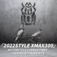 For YAMAHA XMAX300 2022 Style Carbon Fiber Sticker Body Plastic Accessories Motorcycle Waterproof Protection Paint Surface Decal