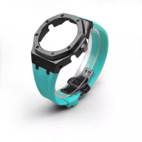 Watch Accessory FOR GA-2100 GM2100 GMA-S2100 Wristwatch Case Strap Set Rubber Silicone Band Stainless Steel Shell Assemble