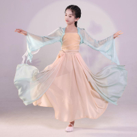 兒童舞蹈服演出服 古典舞女童古風服裝 兒童演出服練功服中國風表演服【不二雜貨】