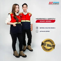 Juragan Wearfacts - Rompi HSE Warna Merah Kombinasi Biru Navy XL