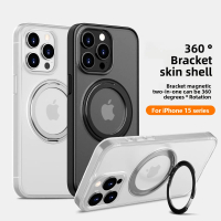เคส iPhone, เคส fulcrum 360°, ขาตั้งแม่เหล็ก, กันกระแทก, เข้ากันได้กับ iPhone 15promax, 15pro/15Plus