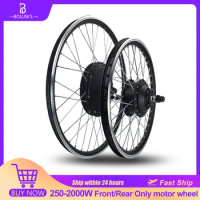 Electric Bike Motor Wheel Front/Rear Wheel Brushless Gearless Hub Motor Front Fork 100mm Rear dropout 135mm-142mm 16-29"700C