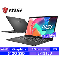 MSI微星 Modern 15 F13MG-049TW 15.6吋效能筆電(i3-1315U/8G/512G SSD/Win11)