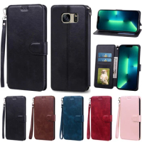 Leather Flip Phone Case For Samsung Galaxy S7 Cases Protective Wallet Cover Silicone Cases For Samsung S7 edge G930F G935F Funda