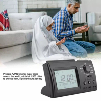 Islamic Azan Muslim Prayer Automatic Digital Desk Alarm Clock Table Clock For Home Azan Sound LED Home Church Clock Dairy Alarm