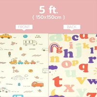 Bebeplay แผ่นรองคลานแบบม้วน XPE รุ่น Rolling Mat หนา 1.5 เซนติเมตร มีกระเป๋าพกพา XPE M / 5 ฟุต