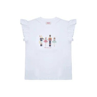 3Second Kids Girl's T-Shirt Short Sleeve Regular Fit Cotton Ella C170826 12 tahun White