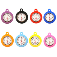 Nurse Doctor Unisex Colourful Silicone Pocket Watches Clock Head Face Parts For Badge Reel Keychains Lanyards Key Rings Rope